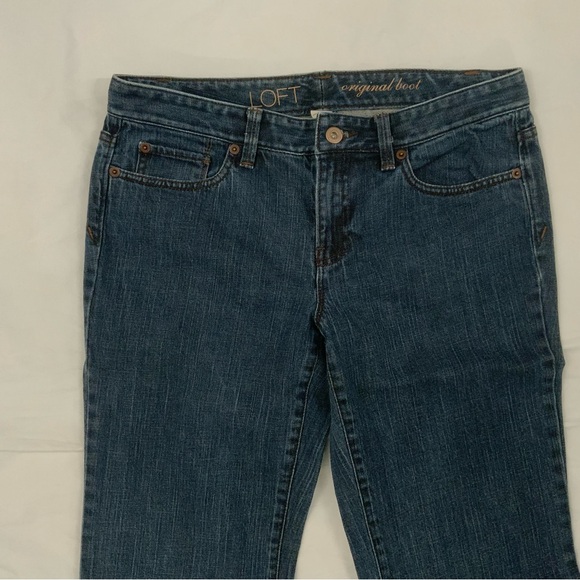 Loft Jeans Size 6 Original Boot Cut Embroidered Back Pockets Mid Rise 31x31 - Picture 5 of 14